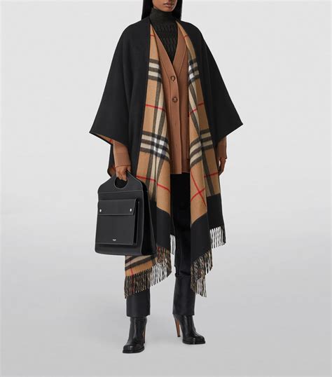 decolte burberry|Burberry cashmere cape coat.